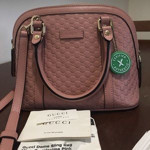 Auth GUCCI guccissima dome bag with crossbody